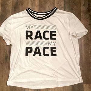 Orangetheory White Crop T-shirt